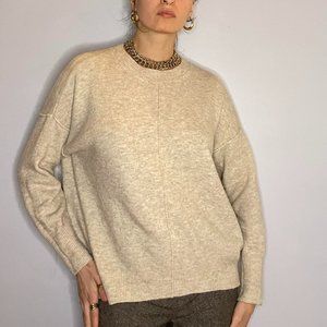 Vince Camuto white cream colored knit crewneck sweater